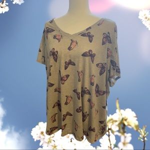 Cute butterfly tee plus size 4x
